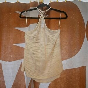 NWT Fitted Halter Cropped Sweater